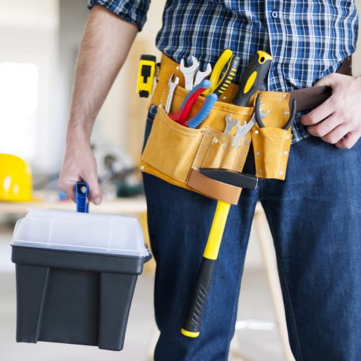 Part of male construction worker Part of male construction worker